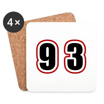 93 Number College - Coasters (set of 4) - white - Front