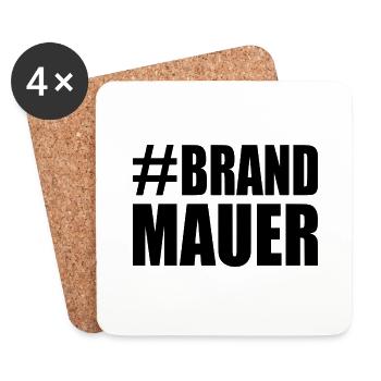 Brandmauer - Untersetzer (4er-Set) - Weiß - Vorne