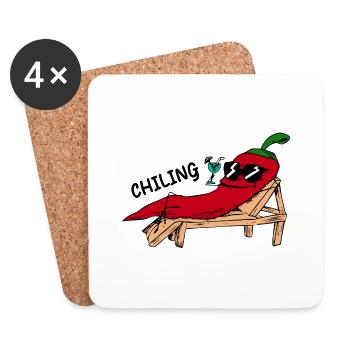 Funny Picture Funny Humor Gift Idea - Coasters (set of 4) - white - Front