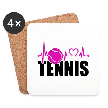 Tennis Love - Coasters (set of 4) - white - Front