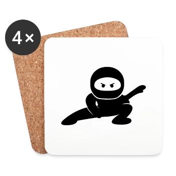 Ninja Comic - Coasters (set of 4) - white - Front