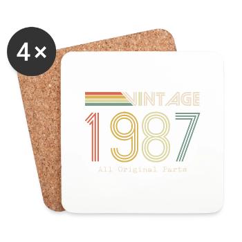 Epic & Legendary Born in 1987: 37th Birthday - Coasters (set of 4) - white - Front