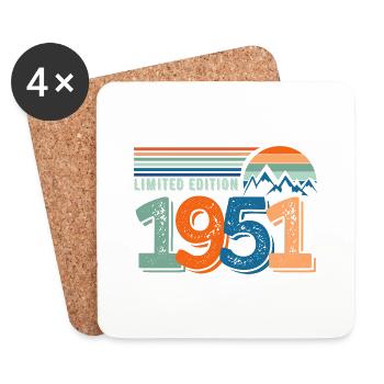 Limited edition 1951 - Dessous de verre (lot de 4) - blanc - Devant