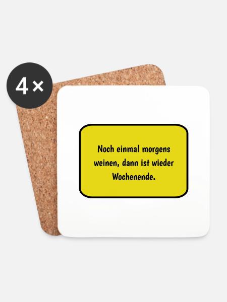 Weinen - Untersetzer (4er-Set) - Weiß