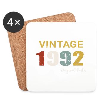 Original parts 1992 - 32 Year Anniversary Gift - Coasters (set of 4) - white - Front