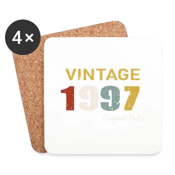 Original parts 1997 - Cadeau d Anniversaire 27 ans - Dessous de verre (lot de 4) - blanc - Devant