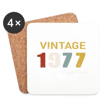 Original parts 1977 - Cadeau d Anniversaire 47 ans - Dessous de verre (lot de 4) - blanc - Devant