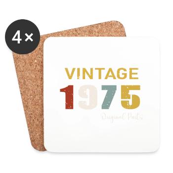 Original parts 1975 - 49th Anniversary Gift - Coasters (set of 4) - white - Front