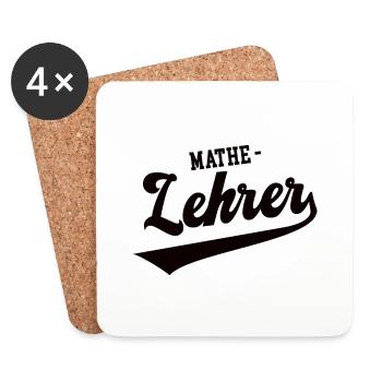 Mathe Lehrer Professor Mathematiker Mathelehrer - Untersetzer (4er-Set) - Weiß - Vorne