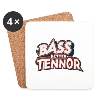 Bass Better Tenor - Untersetzer (4er-Set) - Weiß - Vorne