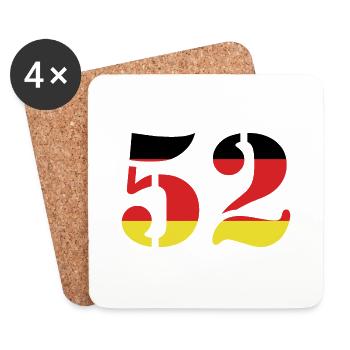 Maillot 52 numéros Allemagne - Dessous de verre (lot de 4) - blanc - Devant