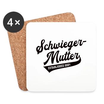 Schwiegermutter 2024 Mother in Law Schwiegermama - Untersetzer (4er-Set) - Weiß - Vorne