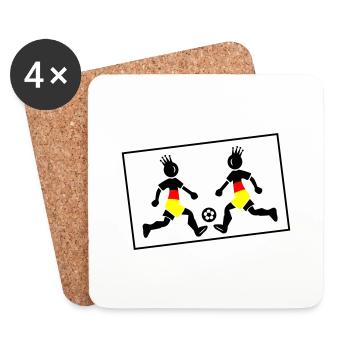 Fussballer Fussball Germany - Untersetzer (4er-Set) - Weiß - Vorne