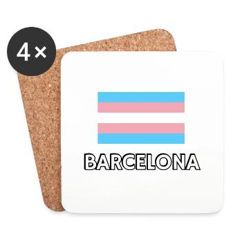 Trans Pride Flag Barcelona - Coasters (set of 4) - white - Front
