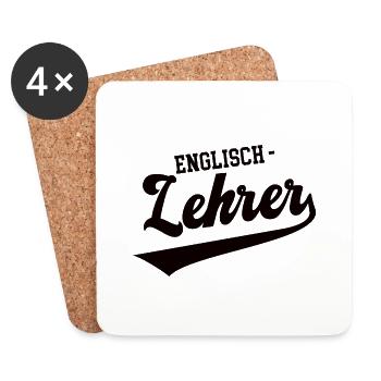 Englisch Lehrer Schule Englischlehrer English - Untersetzer (4er-Set) - Weiß - Vorne