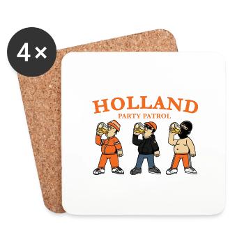 Holland Party Patrol - Coasters (set of 4) - white - Front