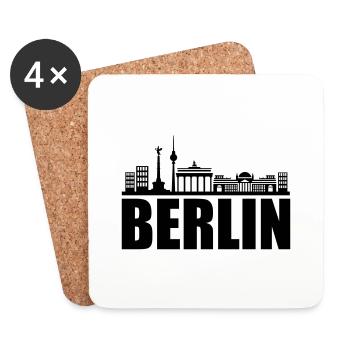 Berlin Skyline - Coasters (set of 4) - white - Front