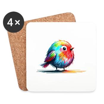 Birdie - Coasters (set of 4) - white - Front