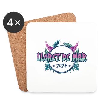 Vacances Lloret De Mar 2024 - Dessous de verre (lot de 4) - blanc - Devant