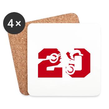 Moto 20 biker - Coasters (set of 4) - white - Front
