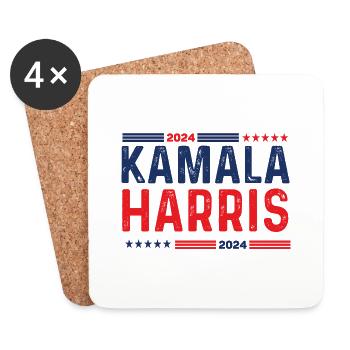 KAMALA HARRIS America - Coasters (set of 4) - white - Front