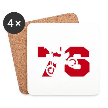 Moto 76 biker - Coasters (set of 4) - white - Front