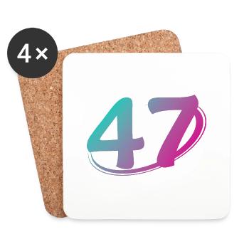 Number 47 multicolor - Coasters (set of 4) - white - Front