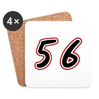 56 Number Symbol - Coasters (set of 4) - white - Front