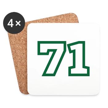 Nummer 71 Sport - Untersetzer (4er-Set) - Weiß - Vorne