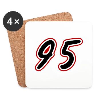 95 Number Symbol - Coasters (set of 4) - white - Front