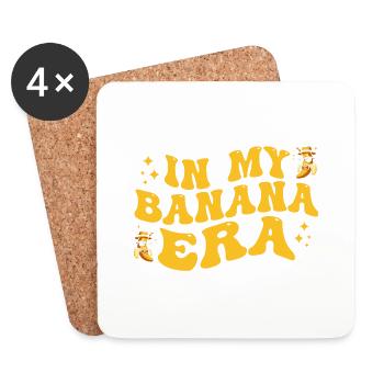 In My Banana Era Funny Banana Lover Retro Bananas - Coasters (set of 4) - white - Front