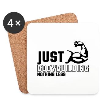 just bodybuilding 1 - Untersetzer (4er-Set) - Weiß - Vorne