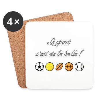 Sport is ball! - Coasters (set of 4) - white - Front