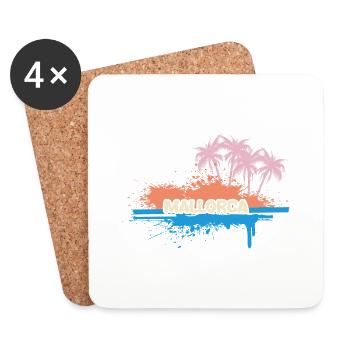 Holidays Mallorca - Coasters (set of 4) - white - Front