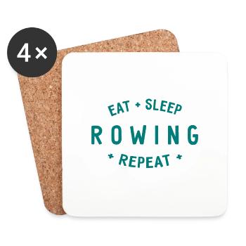 Manger dormir ramer Répéter - Aviron - Rameurs - Dessous de verre (lot de 4) - blanc - Devant