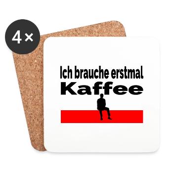 Kaffee - Untersetzer (4er-Set) - Weiß - Vorne