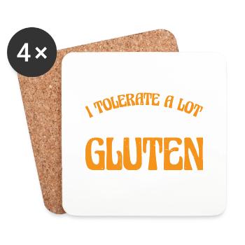 I Tolerate A Lot Of Things But Not Gluten 3 - Untersetzer (4er-Set) - Weiß - Vorne