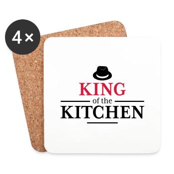 Men's Cooking Apron - Coasters (set of 4) - white - Front