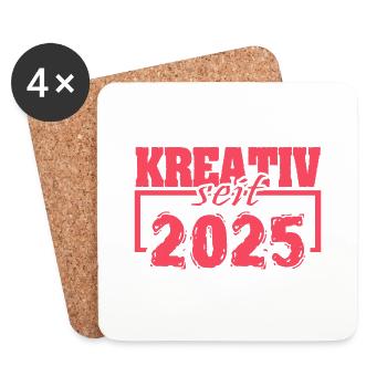 2025 - Untersetzer (4er-Set) - Weiß - Vorne