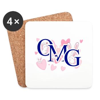 Omg pink - Coasters (set of 4) - white - Front