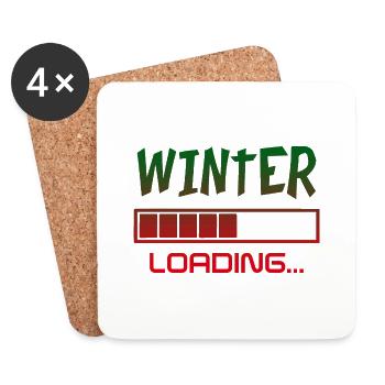 Winter - Untersetzer (4er-Set) - Weiß - Vorne