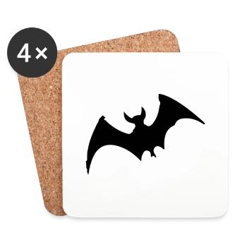 Bat - Coasters (set of 4) - white - Front