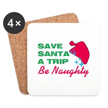 Save Santa A Trip - Untersetzer (4er-Set) - Weiß - Vorne