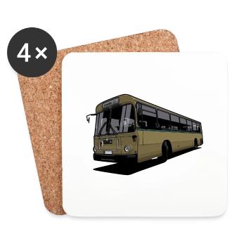 Oldtimer Bus // Illustration - Untersetzer (4er-Set) - Weiß - Vorne