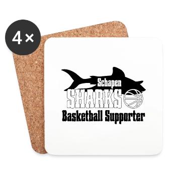 Sharks Supporter - Untersetzer (4er-Set) - Weiß - Vorne