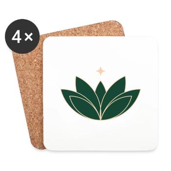 Lotus Fleur de lotus - Dessous de verre (lot de 4) - blanc - Devant