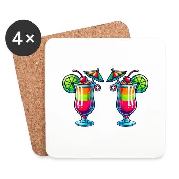 Cocktail 2 - Dessous de verre (lot de 4) - blanc - Devant