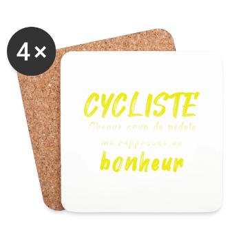 Bicycle bicycles bicycle bicycle bike biker mtb 1 - Coasters (set of 4) - white - Front