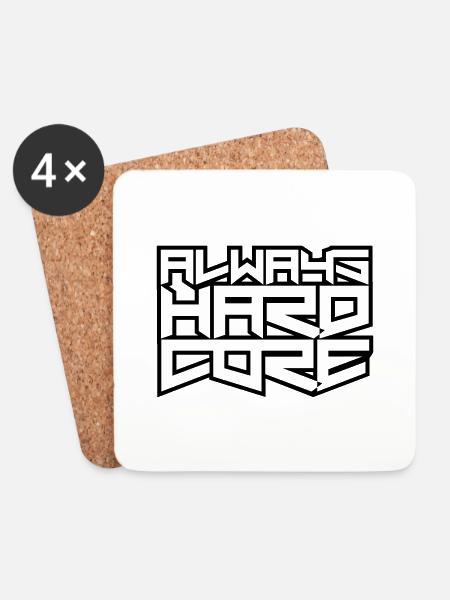 Always Hardcore - Coasters (set of 4) - white