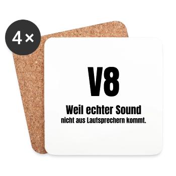 Echter Sound kommt nicht aus Lautsprechern. - Untersetzer (4er-Set) - Weiß - Vorne